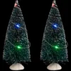 ACCESSOIRE VILLAGE DE NOEL SAPIN LUMINEUX X2 15CM