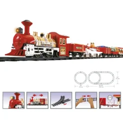 ACCESSOIRE VILLAGE DE NOEL TRAIN 26 PIECES LUMINEUX MUSICAL