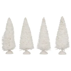 ACCESSOIRE VILLAGE SAPIN BLANC X4 PIECES