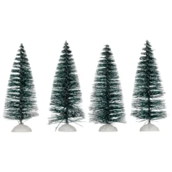 ACCESSOIRE VILLAGE SAPIN BLANC X4 PIECES