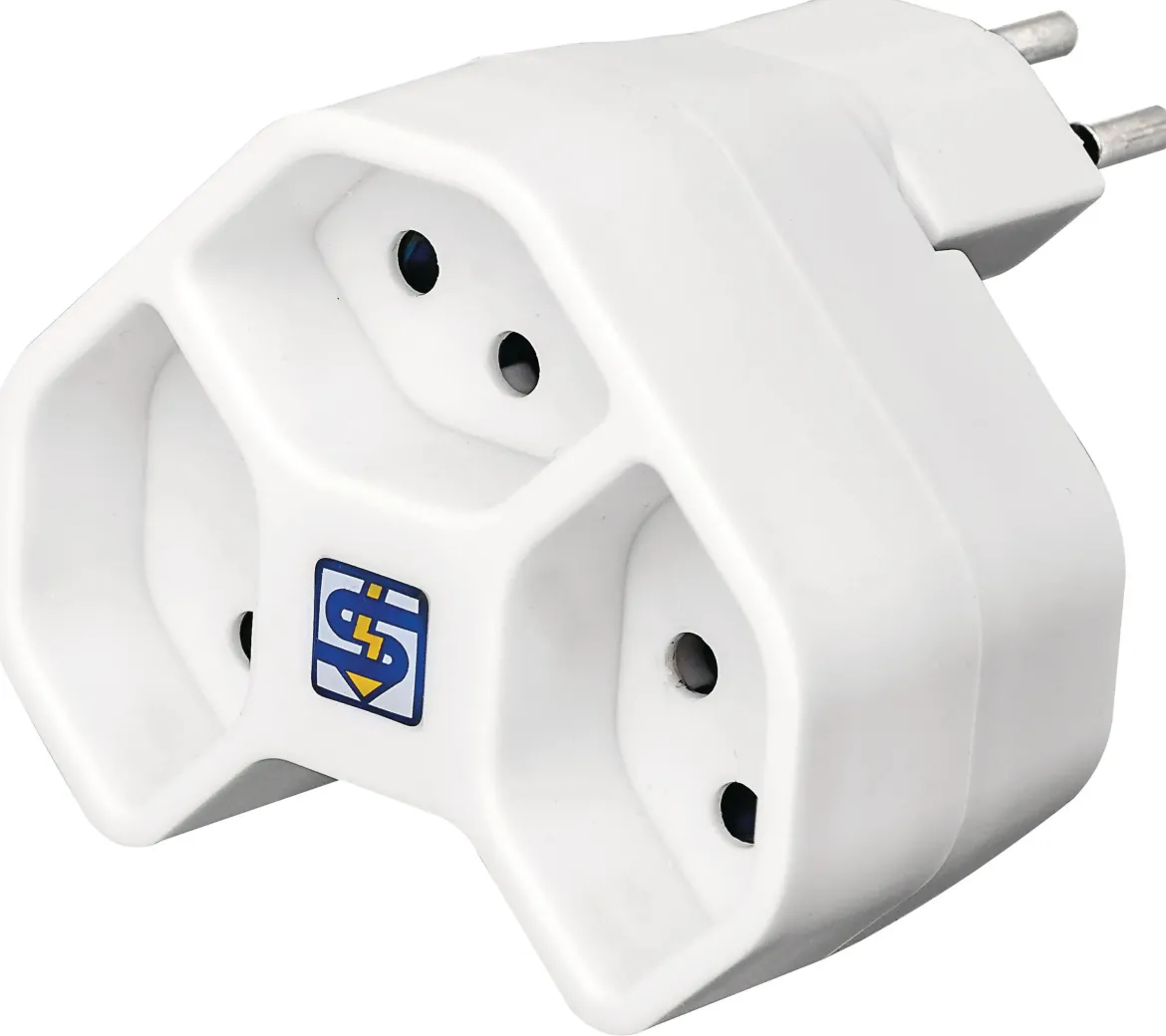 ADAPTATEUR MULTIPLE MANTA 3XT13 ROTATIF A 320 DEGRES BLANC