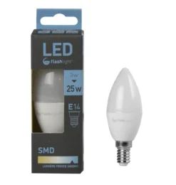 AMPOULE LED BLANC FROID BOUGIE E14 3W