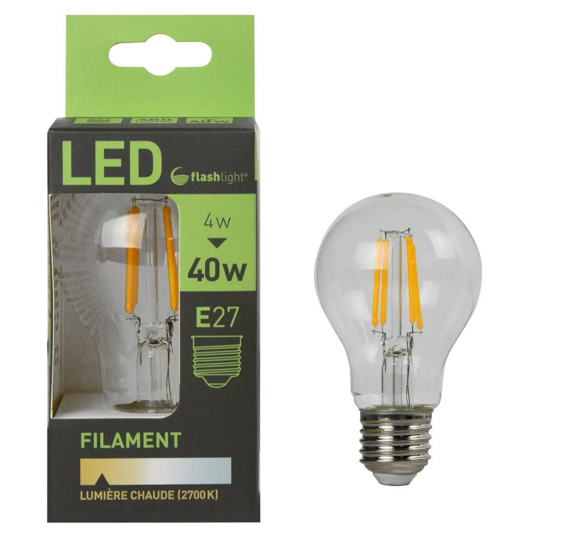 AMPOULE LED 4 FILAMENTS E27 4W