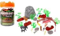 ANIMAUX DE LA FERME AVEC DECOR 36 PIECES