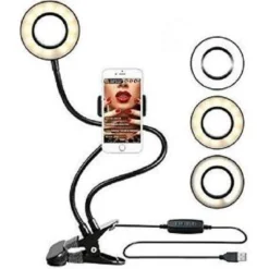 ANNEAU DE LUMIERE POUR VIDEO ET SUPPORT TEL 46.5CM