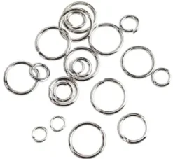 ANNEAUX DE LIAISON RONDS ARGENT 5 A 12 MM X120 PIECES