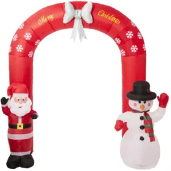ARCHE GONFLABLE PERE NOEL BONHOMME NEIGE 240CM