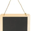 ARDOISE BOIS DOUBLE FACE A SUSPENDRE 25 X 18.5 X 1 CM