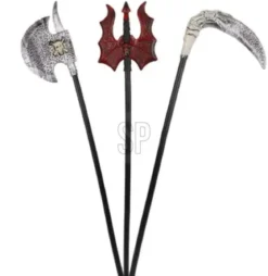 ARME H.120CM HALLOWEEN HACHE FAUCILLE OU TRIDENT