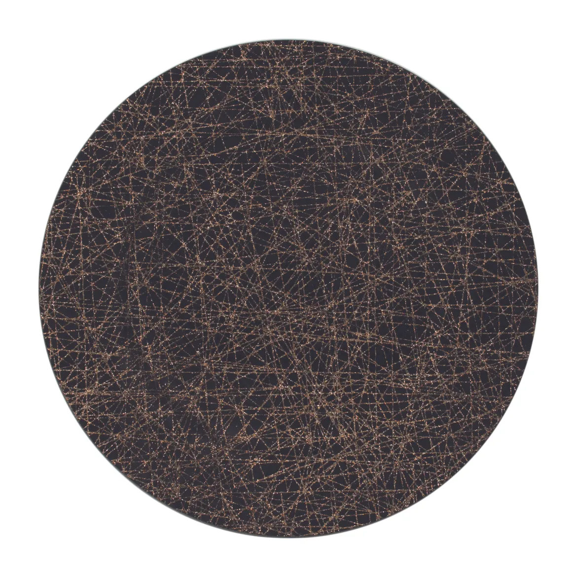 ASSIETTE CREUSE DOREE ET NOIRE 33X33X1.5CM