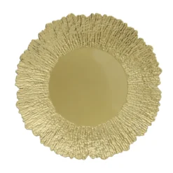 ASSIETTE DECORATION DOREE D.33CM
