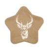 ASSIETTE ETOILE CERF KRAFT D.23CM X6 PIECES
