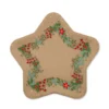 ASSIETTE ETOILE COURONNE NATURE D.23CM X6 PIECES