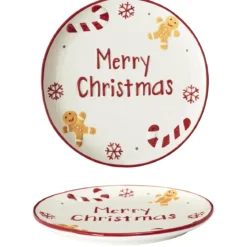 ASSIETTE MERRY CHRISTMAS D.25.5CM