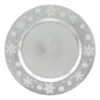 ASSIETTE PRESENTATION FLOCON ARGENT 33CM