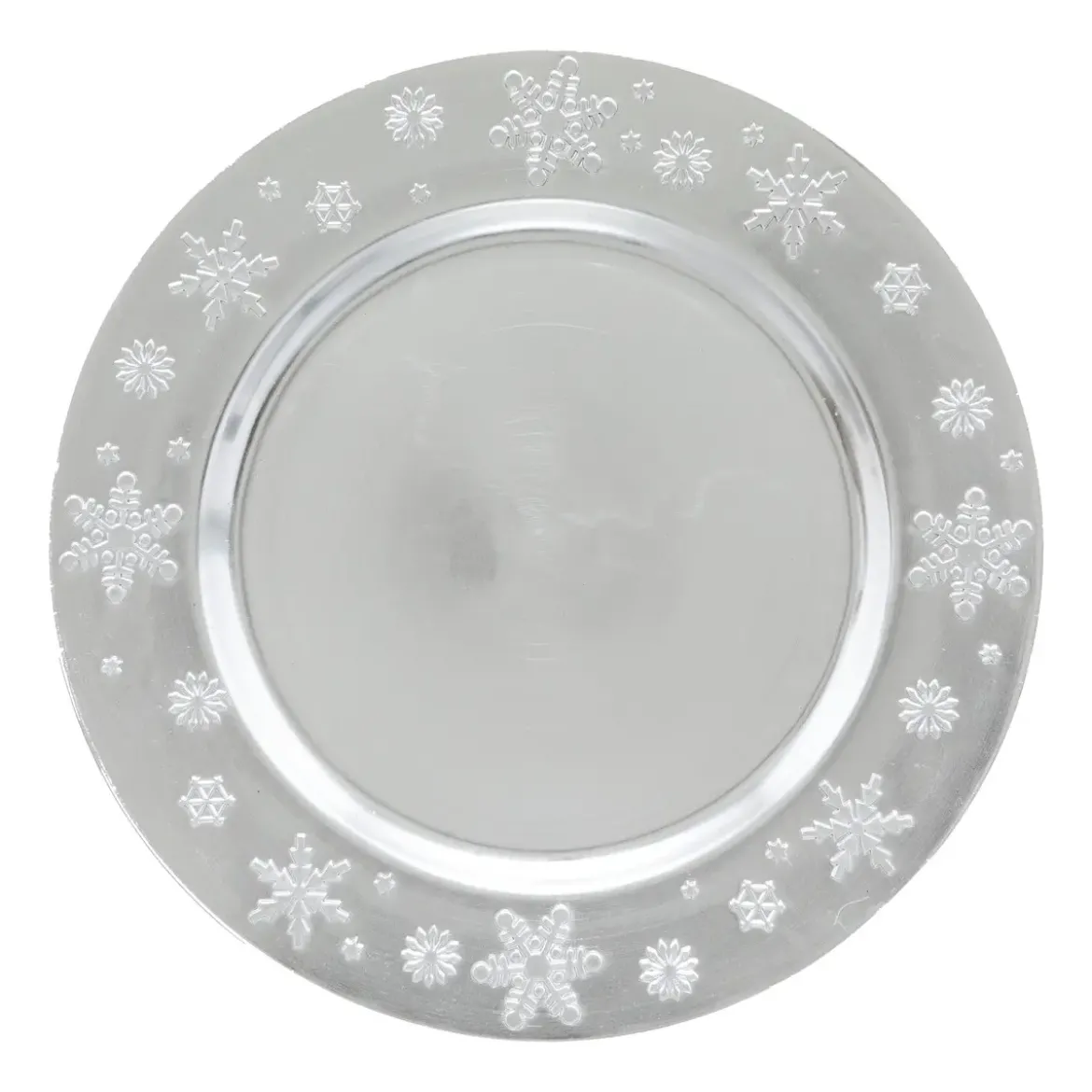 ASSIETTE PRESENTATION FLOCON ARGENT 33CM
