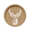 ASSIETTE RONDE CERF KRAFT D.23CM X6 PIECES