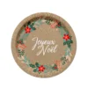 ASSIETTE RONDE COURONNE NATURE D.23CM X6 PIECES