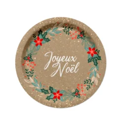 ASSIETTE RONDE COURONNE NATURE D.23CM X6 PIECES