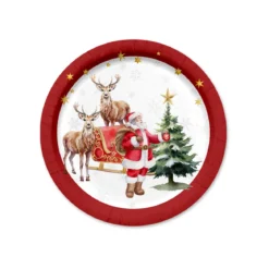 ASSIETTE TRADITIONNEL SANTA D.18CM X6 PIECES