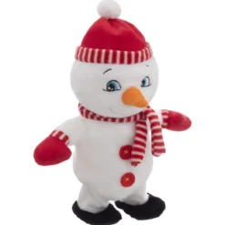 AUTOMATE BONHOMME DE NEIGE MUSICAL H.34CM
