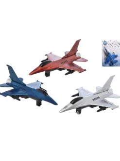 AVION DE CHASSE PLASTIQUE RETRO A FRICTION
