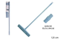 BALAI CAOUTCHOUC BLEU ET MANCHE
