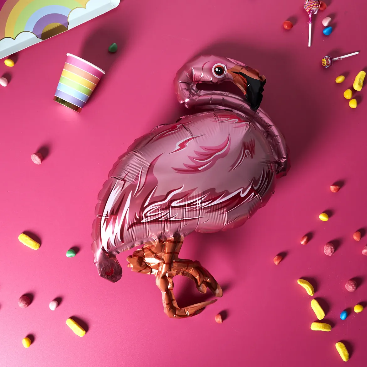 BALLON ALUMINIUM FLAMANT 50CM