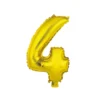 BALLON CHIFFRE 4 METALLISE ALUMINIUM AVEC PAILLE H.40CM OR
