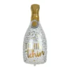 BALLON METALLISE BOUTEILLE CHAMPAGNE H.86CM CONFETTIS OR