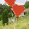 BALLON UNI METALLISE COEUR 49CM X 49CM