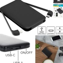 BATTERIE PORTABLE SLIM TYPE C ET LIGHT 5000MAH