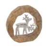 BOIS CERCLE RENNE METAL 25CM