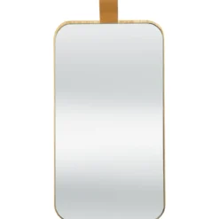 BOITE A BIJOUX MIROIR BAMBOU CUIR