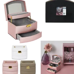 BOITE A BIJOUX MIROIR 3 NIVEAUX