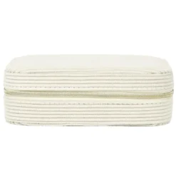 BOITE BIJOUX VELOURS COTELE RECTANGLE
