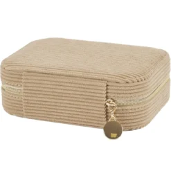 BOITE BIJOUX VELOURS COTELE RECTANGLE