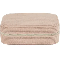 BOITE BIJOUX VELOURS COTELE RECTANGLE