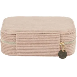 BOITE BIJOUX VELOURS COTELE RECTANGLE
