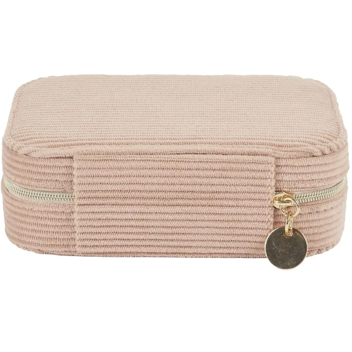 BOITE BIJOUX VELOURS COTELE RECTANGLE