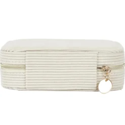 BOITE BIJOUX VELOURS COTELE RECTANGLE