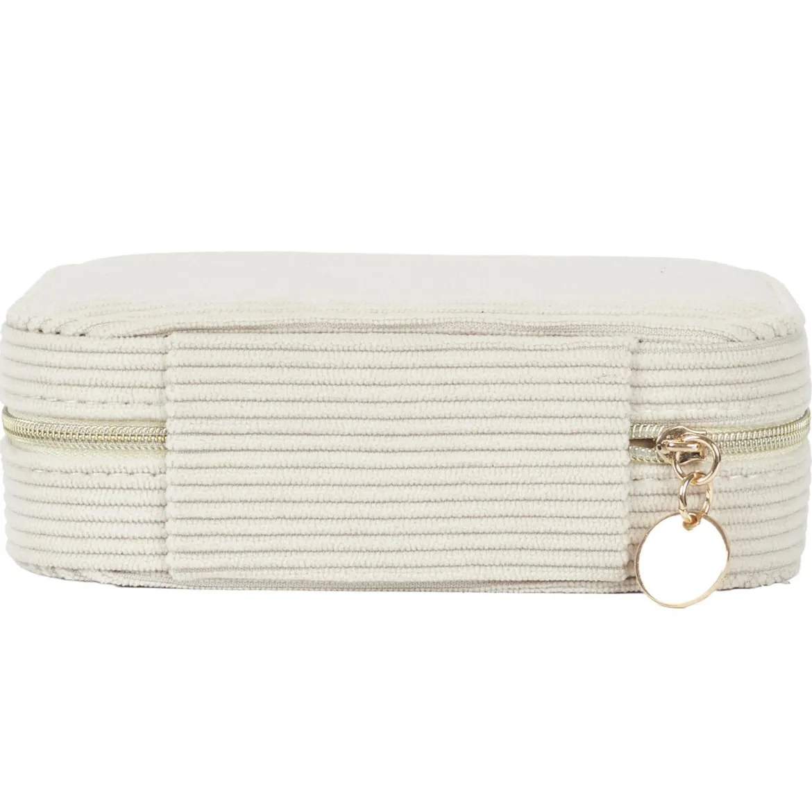 BOITE BIJOUX VELOURS COTELE RECTANGLE