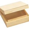 BOITE BOIS CARREE 10 X 10 X 3.7 CM