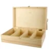 BOITE BOIS 4 COMPARTIMENTS 31X19.5X9CM