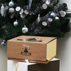 BOITE CADEAU NOEL 25X25X12CM
