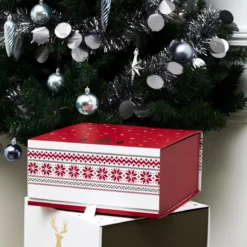 BOITE CADEAU NOEL 25X25X12CM