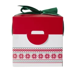 BOITE CADEAU PLIABLE NOEL 13X13CM
