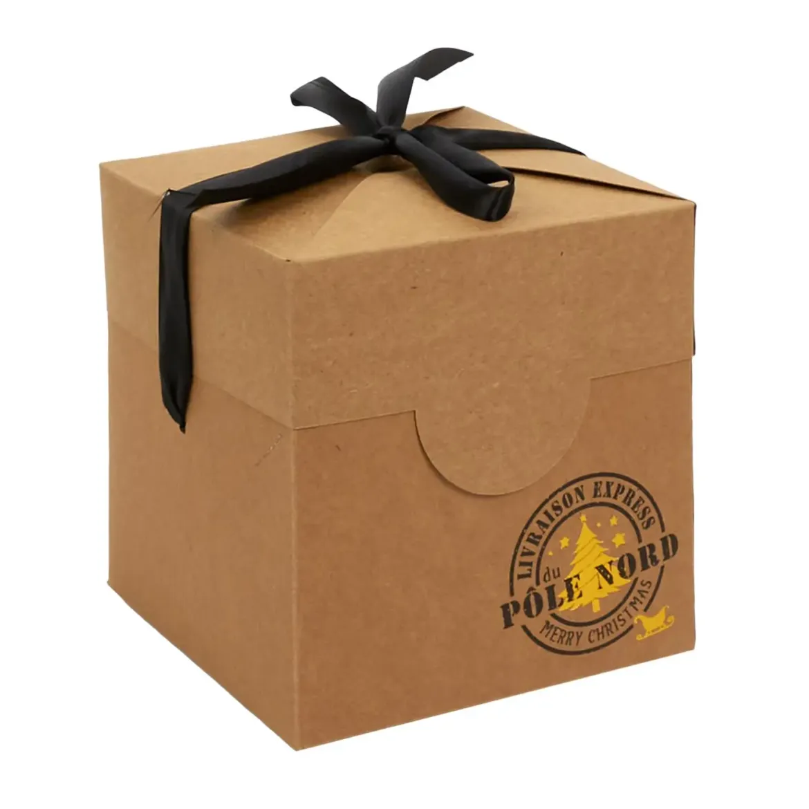 BOITE CADEAU PLIABLE NOEL 13X13CM