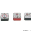 BOITE CADEAU 7X7X4CM METAL MOTIF CASSE NOISETTE