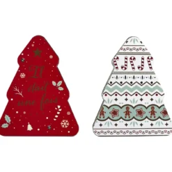 BOITE METAL FORME SAPIN NOEL